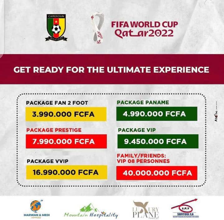 FECAFOOT unveils different packages for fans going to Qatar to support the Lions for the 2022 FIFA World Cup